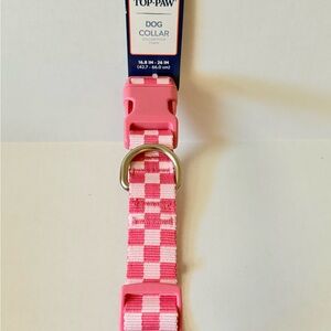 Top Paw Pink and White Dog Collar